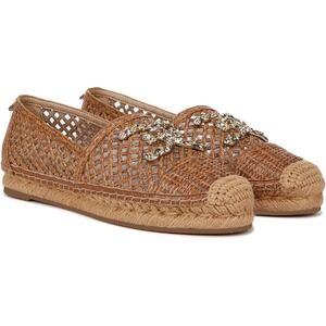 Sam‎ Edelman Chiara Raffia Espadrille Flats Women Size 10.5 M Embellished